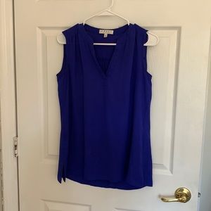 Royal Blue Sleeveless Tunic Blouse